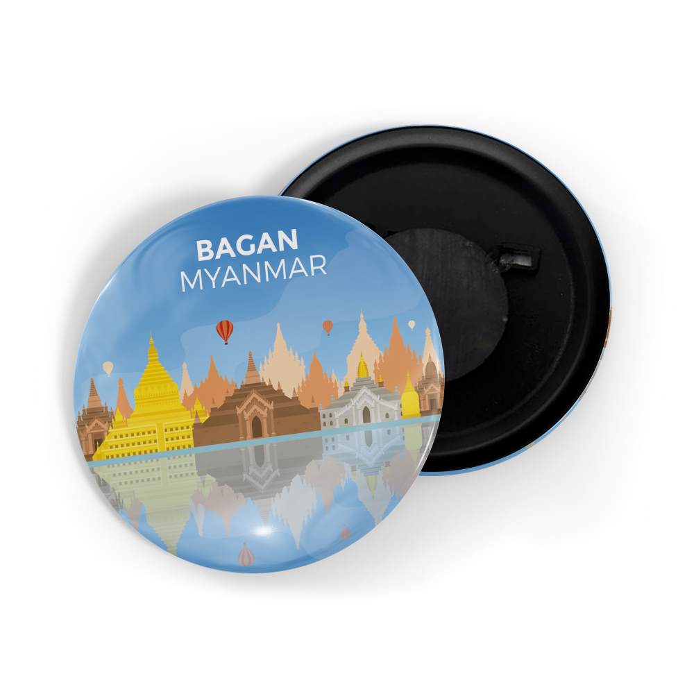 dhcrafts Fridge Magnet Blue Color Places Bagan Asia Myanmar Glossy Finish Design Pack of 1